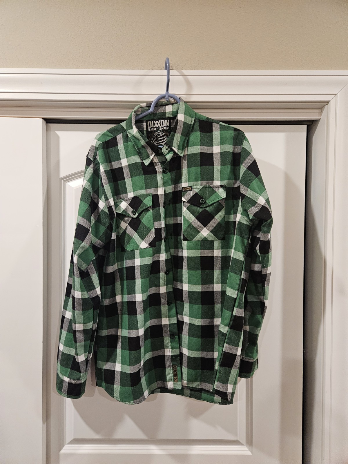 DIXXON Flannel The Southie Green Plaid Button Down Mens Large. St Patrick's,