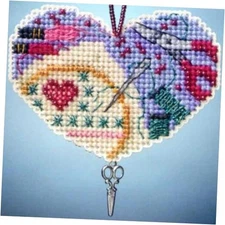 Love Stitching Beaded Counted Cross Stitch Charmed Ornaments Kit  2013 I Love 