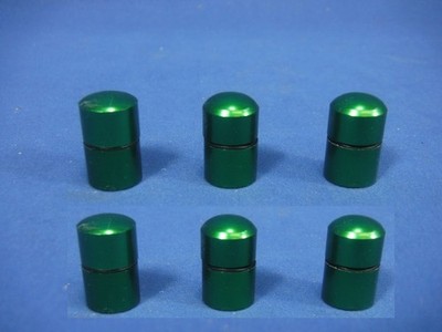 6 Green NANO Bison Tubes Caches Containers Geocache W/Magnet & Logs! 1/2'' x 3/4''