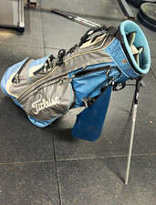Titleist Blue/Grey Stand Golf Bag 4-Way Divider Shoulder Strap 6 Pockets