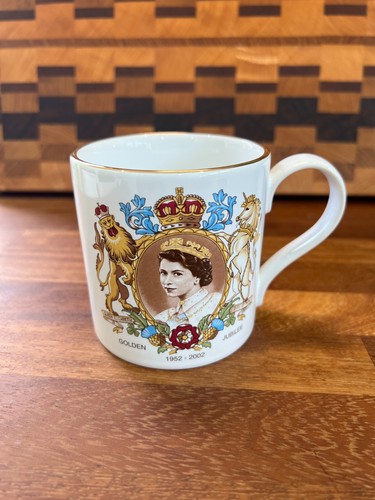 Tams Earthenware Mug - Queen Elizabeth's Golden Jubilee 1952 - 2002