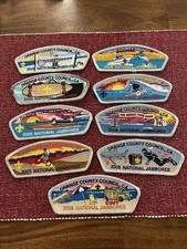 2005 National Jamboree Silver Mylar CSP Boy Scouts BSA Jamboree (9) Patch Set
