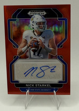 Nick Starkel Panini Prizm Red Prizm Rookie Auto /199 San Jose St #RA-NST