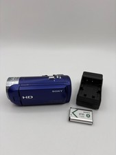 Sony Handycam HDR-CX240 9.2MP HD Video Camera Camcorder Blue w/54x Zoom Bundle