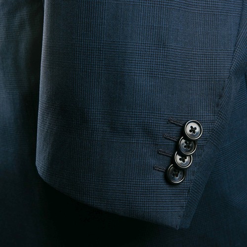 Great $3850 Corneliani Wool Super 110'S CHECK Suit Blue 48US/58IT SHORT - Picture 15 of 23