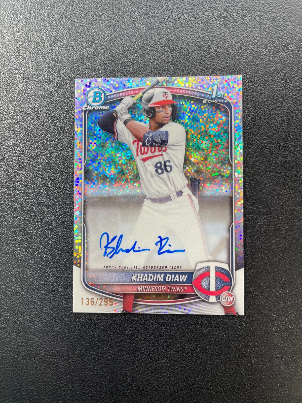 2025 Bowman Chrome #CPA-KDW Khadim Diaw 1st Speckle Refractor Auto 136/299 BJDEL