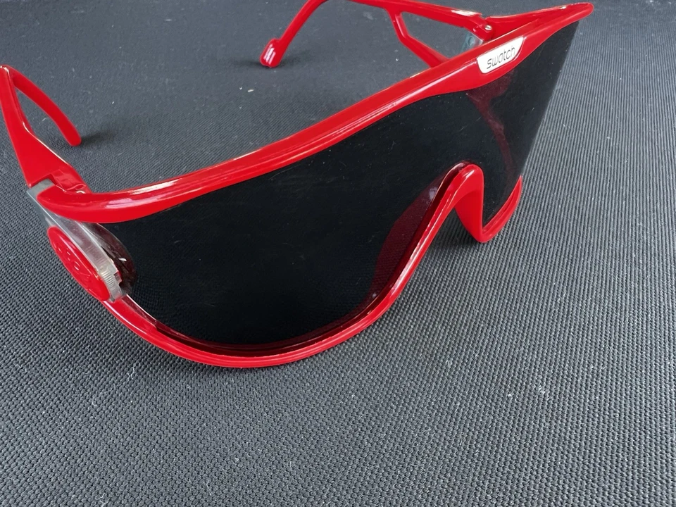 Винтажные солнцезащитные очки Alpina Swatch Shield КРАСНЫЕ 1980-е редкий цвет 80-е - Изображение 4 из 4