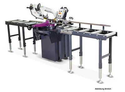 Metallbandsäge Optimum OPTIsaw S275P +digitales Mess-System +Rollenbahnen
