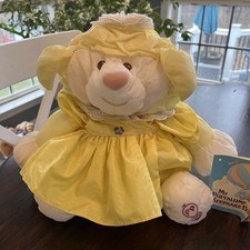 Vintage Fisher Price Puffalump 15" Yellow Plush Stuffed Lamb Sheep 1986