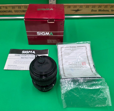 Vintage Sigma New One - Touch Zoom 35-70mm f/2.8-4 w Original Box