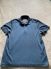 Eddie Bauer Men Short Sleeve Polo Shirt Gray-Blue Size L