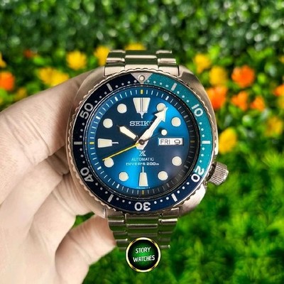RARE SEIKO Asia Exclusive SRPB11 Turtle Blue Lagoon Sunburst