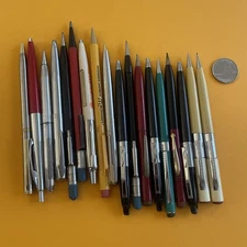 Vtg Mechanical Pencil Pen Lot- Advertising Scripto Sheaffer Fisher Parker As-Is