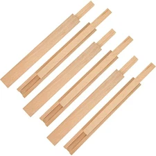6 Pcs 15.7 Inch Wooden Drawer Slides Bottom Mount, Classic Traditional Wood C...