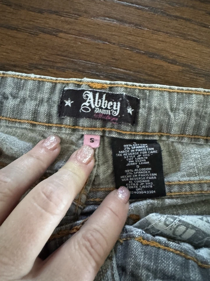 Pantalones de mezclilla grises vintage Abbey Dawn talla 5 Foto 4 de 4