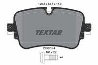 Textar 2230701 Bremsbelagsatz, Scheibenbremse FüR Audi VW