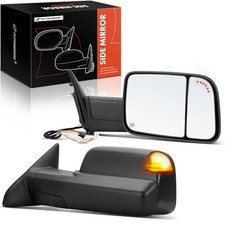 Pair Towing Mirrors - Compatible With Dodge Ram Models 1500 2500 3500 Pair Towing Mirrors - Compatible With Dodge Ram Models 1500 2500 3500