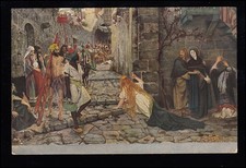 Artist postcard Ernst Wante: Bible scene - on the way to crucifixion, unused