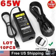 10X 65W Laptop Charger Type C USB-C AC Adapter for Lenovo/Dell/Asus/MacBook Pro