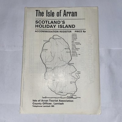 ISLE OF ARRAN ACCOMMODATION REGISTER 1970s ephemera 