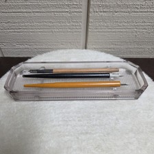 Vintage Pressed Glass 6 Slot Fountain Pen Tra...