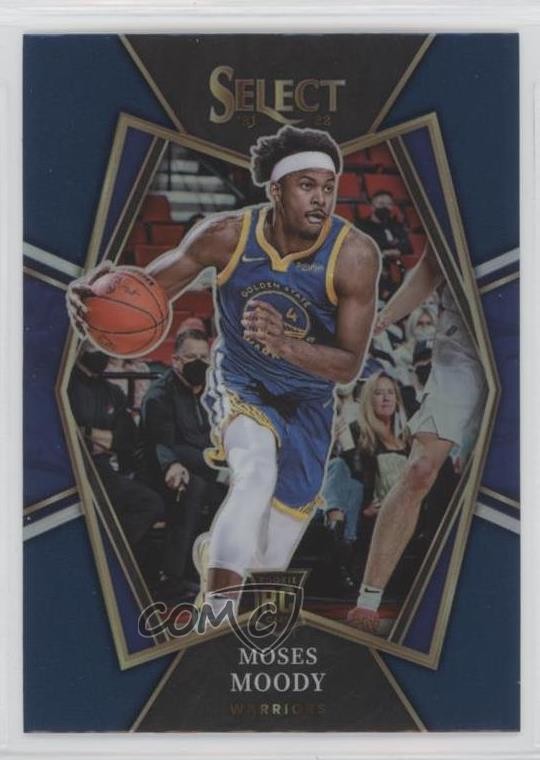 2021-22 Panini Select Premier Level Blue Prizm Moses Moody #187 Rookie RC 0do5