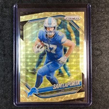 2025 Prizm Football SAM LAPORTA Base Gold Vinyl 2/5 #122