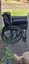 MobilityPlus Manual Wheelchair Foldable Black, Detachable Footrests Adult