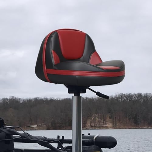  Pro Casting Boat Seat Lean Pro Fishing High Back Bass Boat Seat Butt Black Red