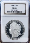 1880 S MORGAN DOLLAR NGC MS66**LOOKS ULTRA PROOF LIKE PQ+++  NR #64793
