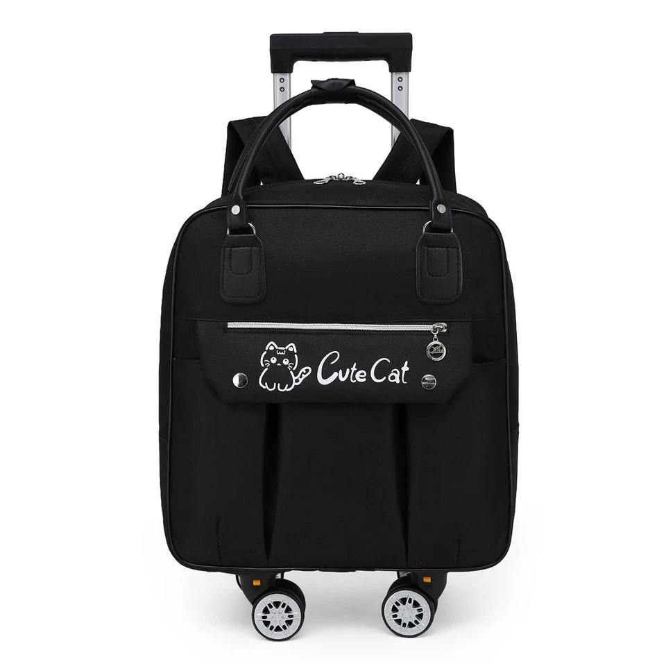 20.5" Wheeled Carry On Underseat Luggage Bag Spinner Foldable Trolley Travel Bag - Image 2 of 4