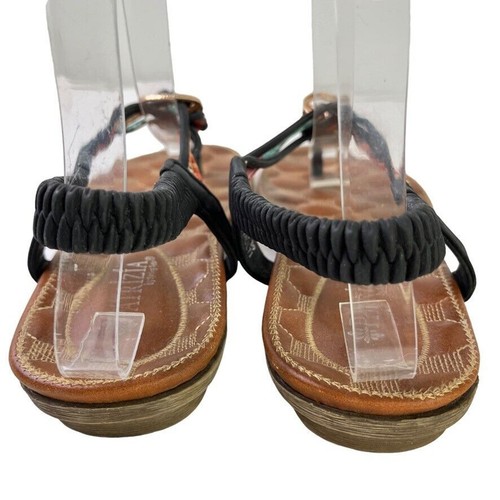 Patrizia Spring Step Gadelina Black Thong Slingback Sandals Flats Shoes 39 8.5 - Picture 11 of 16