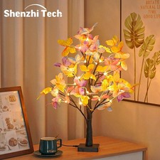 Tabletop Bonsai Tree LED Light Butterfly Design DIY Night Lamp Home Decor
