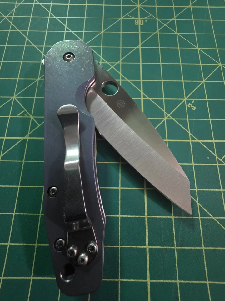 Spyderco Smock 20cv Knifejoy Blue TITANIUM SCALES - Image 2 of 4