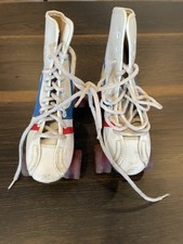 Vintage 70s Fireball Official Roller Derby Skate Red, White-Size 2 or 6 SEE DET