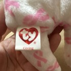 Ty Beanie Babies Giving Bear Plush Pink Ribbon Print 2007 Ages 3-5 Years — photo 5