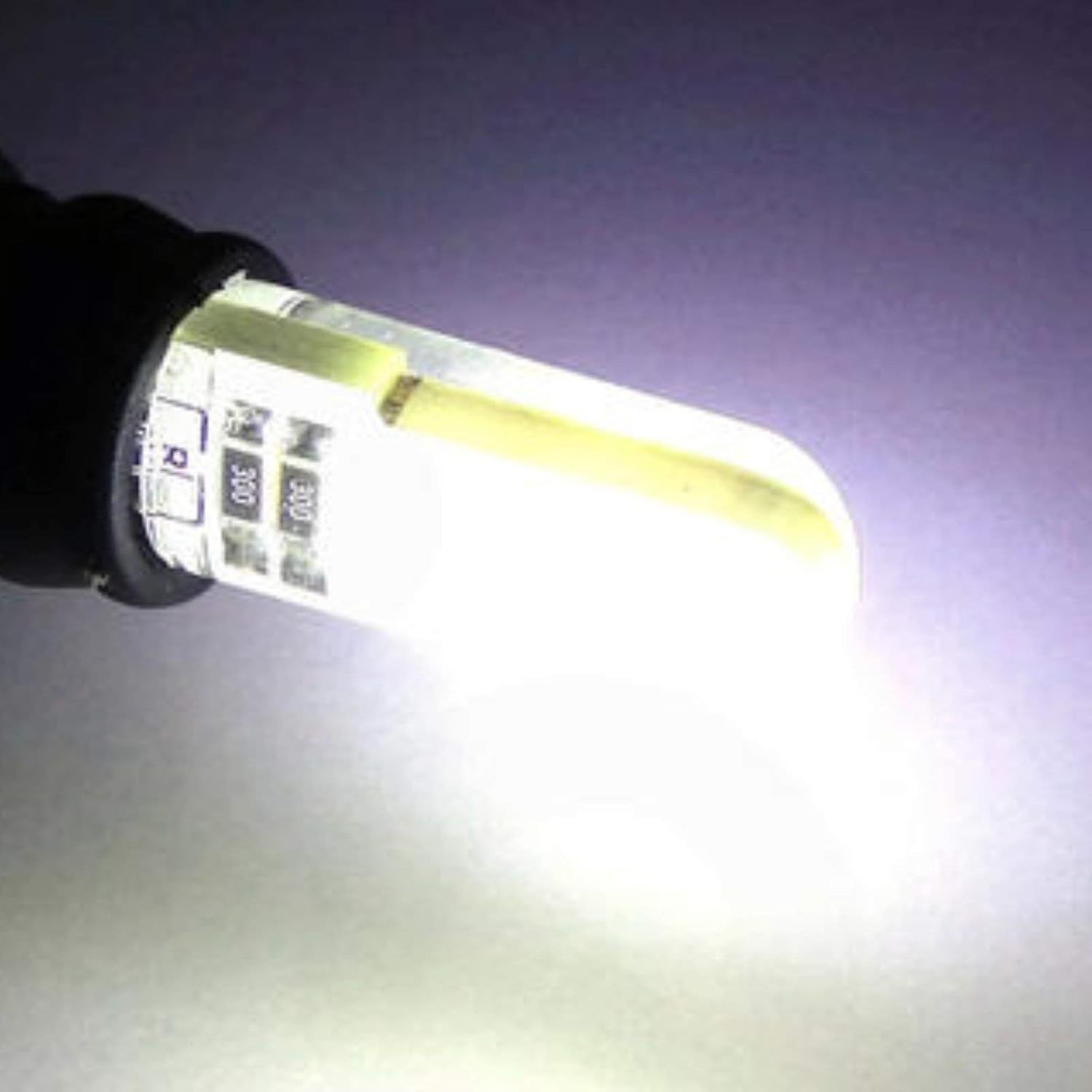 Vs 10 Lampade LED T10 12 Smd Chip Bianco Silica GEL Cob CANBUS per Auto Targa Po - Miniatura 7