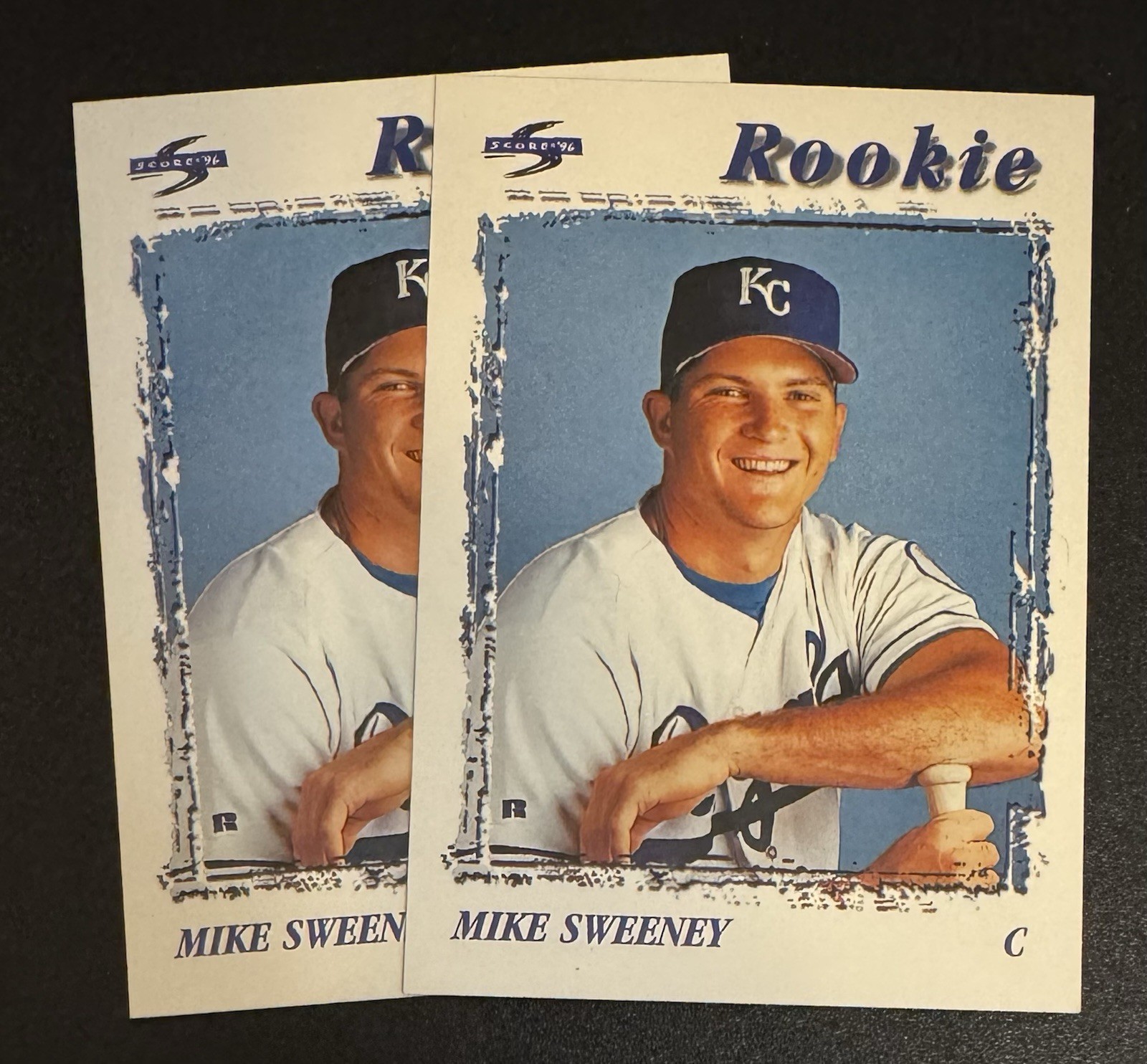 (2) Mike Sweeney 1996 Score ROOKIE #492 Lot - Kansas City Royals