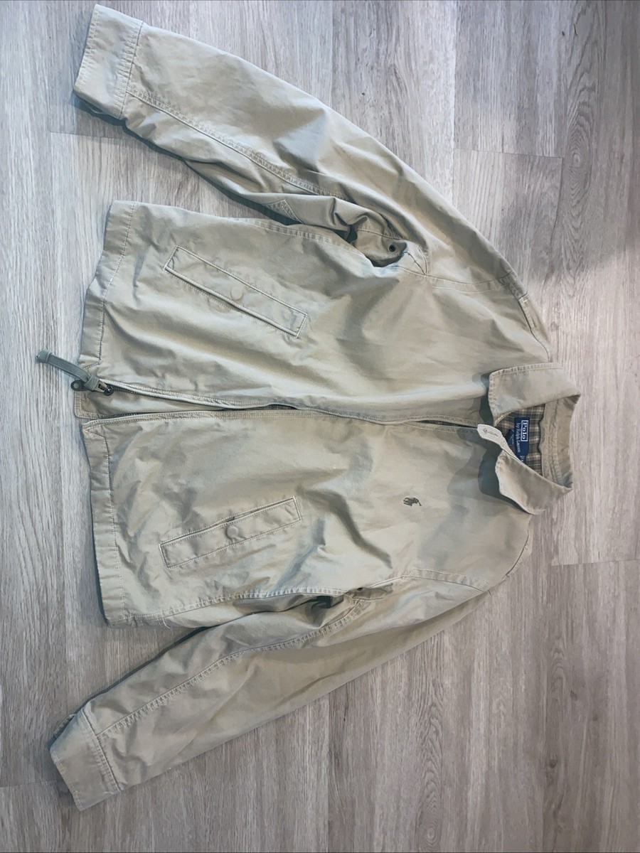 Vtg Polo Ralph Lauren Field Jacket Lined Military Spec 3179 Sz XL