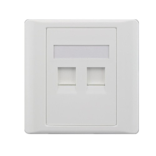 Cat 6 Wandauslassplatte RJ-45-Netzwerk-Ethernet-Socket mit Doppelanschlüssen - Bild 2 von 3