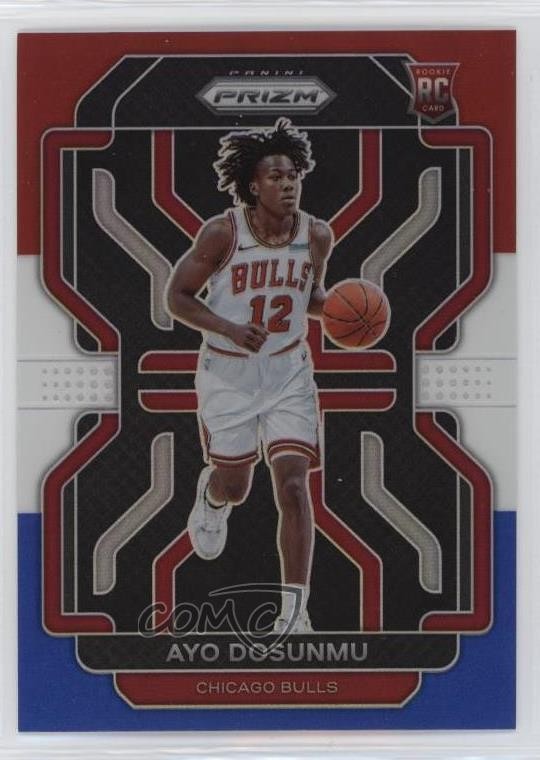 2021-22 Panini Prizm Red White & Blue Prizm Ayo Dosunmu #271 4g0