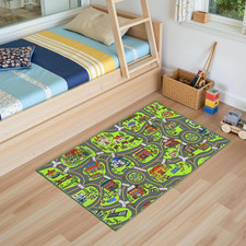 Upgrade Ultra Non Slip Kids Car Rug, Kids Road Playmat Rug for Toy Cars, Educati