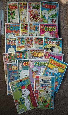 Casper The Friendly Ghost Harvey Comic Lot Of 23 Please Read! 1986 110 Books!!!