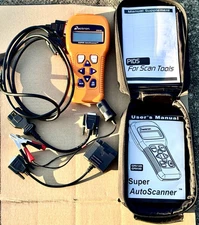 Actron Super Auto Scanner CP9145 Scan Tool Cables Case OBD 1 - OBDII 