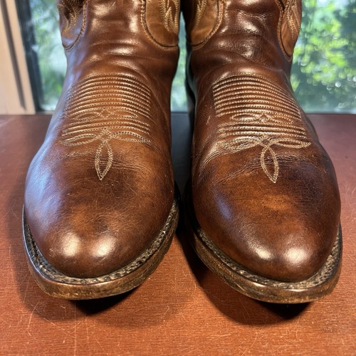 Botas vaqueras de cuero marrón semental Kango talla 12D Tony Lama para hombre - Imagen 4 de 22