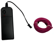 Party Wire Purple 2.3mm EL Wire With DC3V 3-Mode Inverter 2 Meter Length