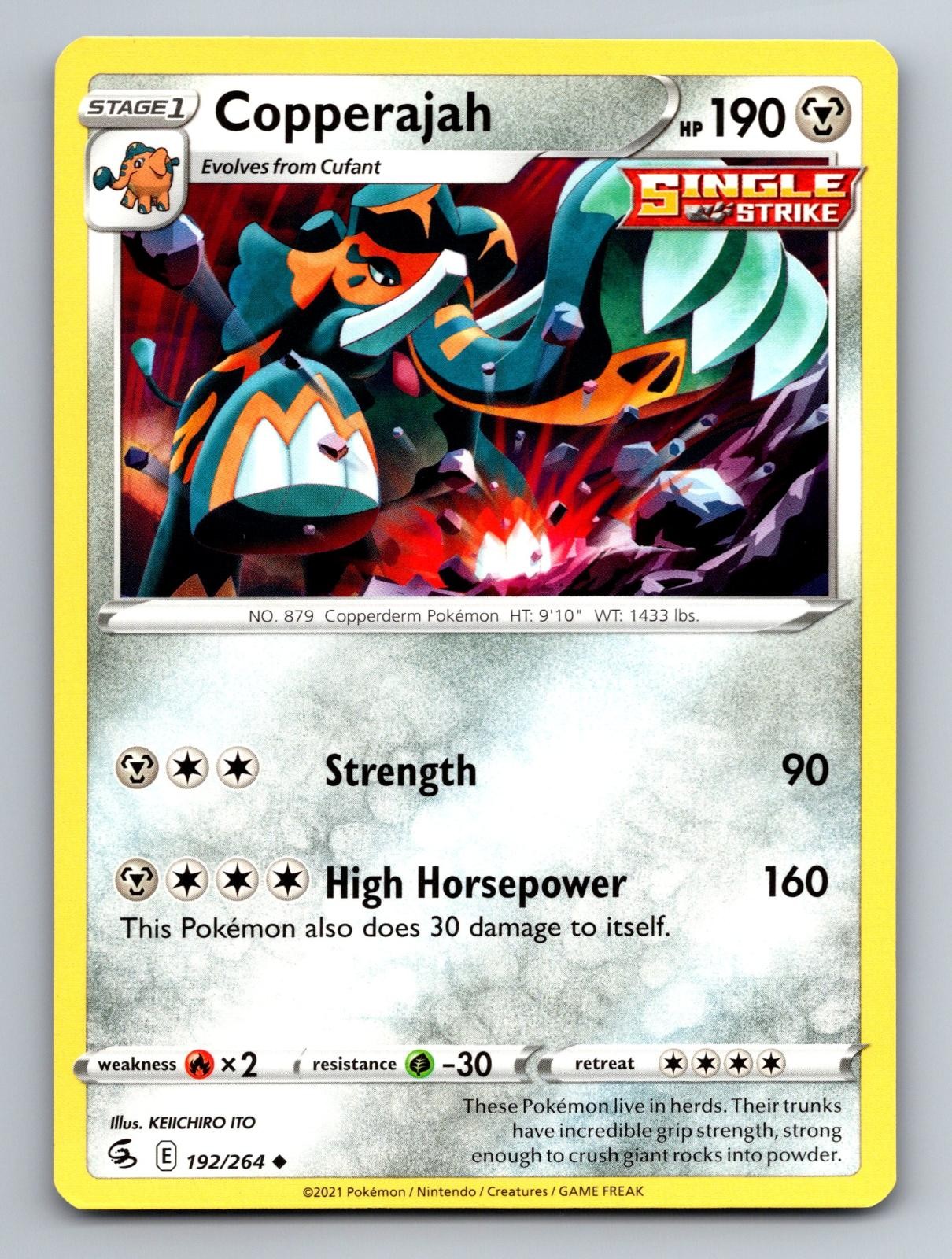 Copperajah 192/264 Uncommon Fusion Strike Pokemon Near Mint