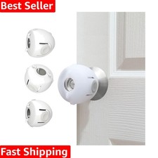 Child Safety Door Knob Covers - 4 Pack White for Precautionary Home Safety