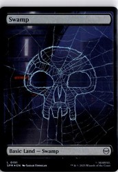 Swamp 0191 Foil Full Art Marvel's Spider-Man MTG
