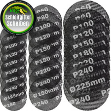 Schleifgitter 225 150 125 mm Trockenbau Rund Schleifscheiben Langhalsschleifer 